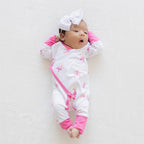 Plumeria Bamboo Newborn Wrap Coverall