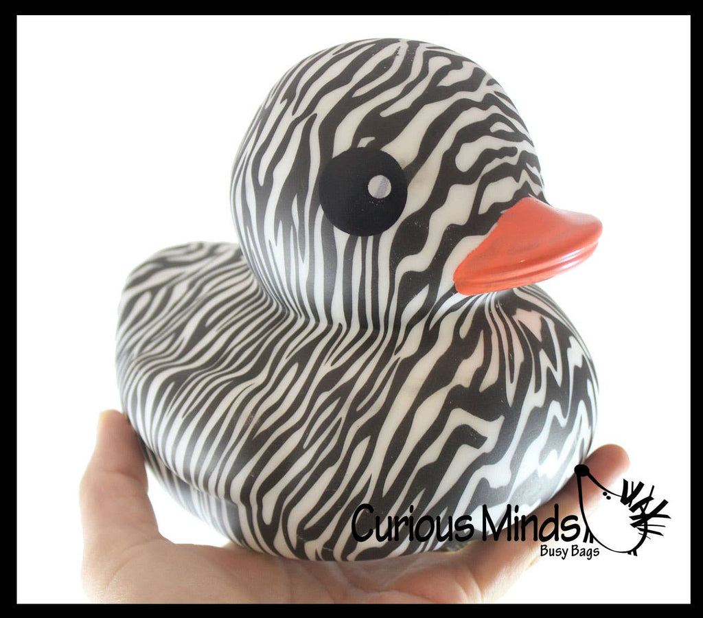 Jumbo Animal Print Rubber Ducks - Rubber Duckies - Cute No