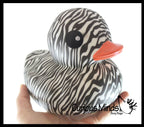 Jumbo Animal Print Rubber Ducks - Rubber Duckies - Cute No