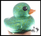 Jumbo Glitter Rubber Ducks - Rubber Ducky Duckies - Cute N