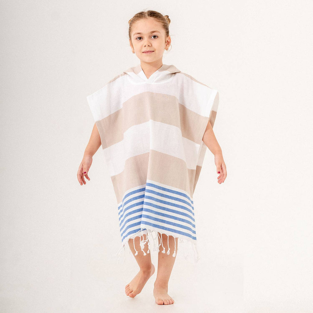 Kids Hooded Poncho Beach Towel
