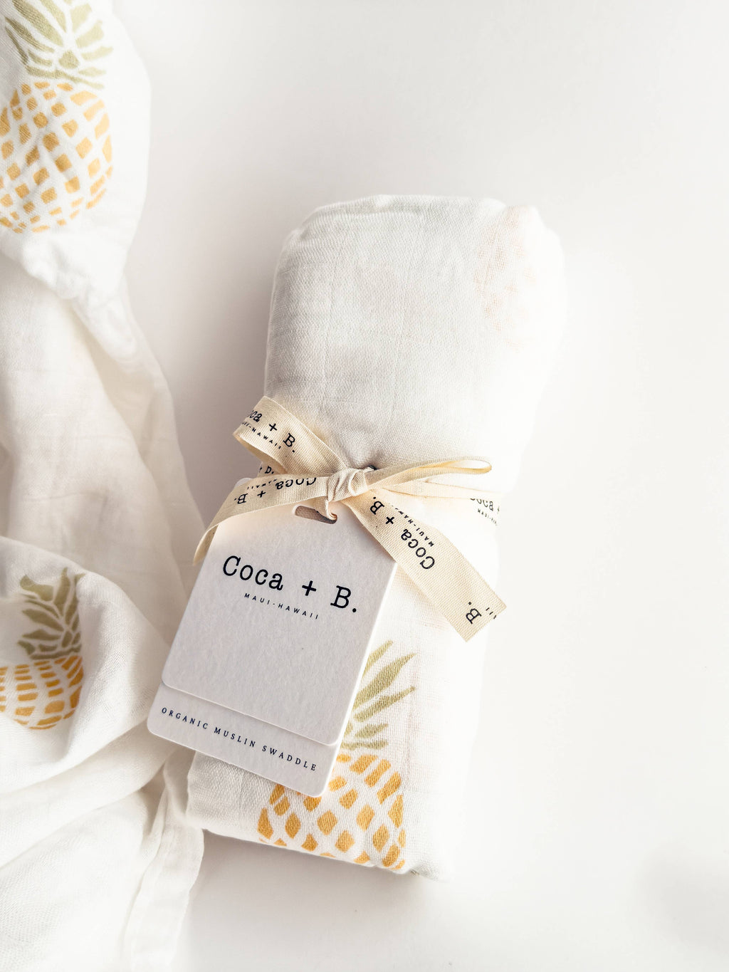 Tropical Pineapple Organic Bamboo Swaddle
