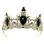 Gold Purple Crystal Tiara - style 4