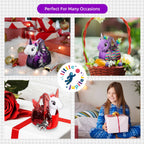 Pet Plush Set with Bag - White/Red Unicorn