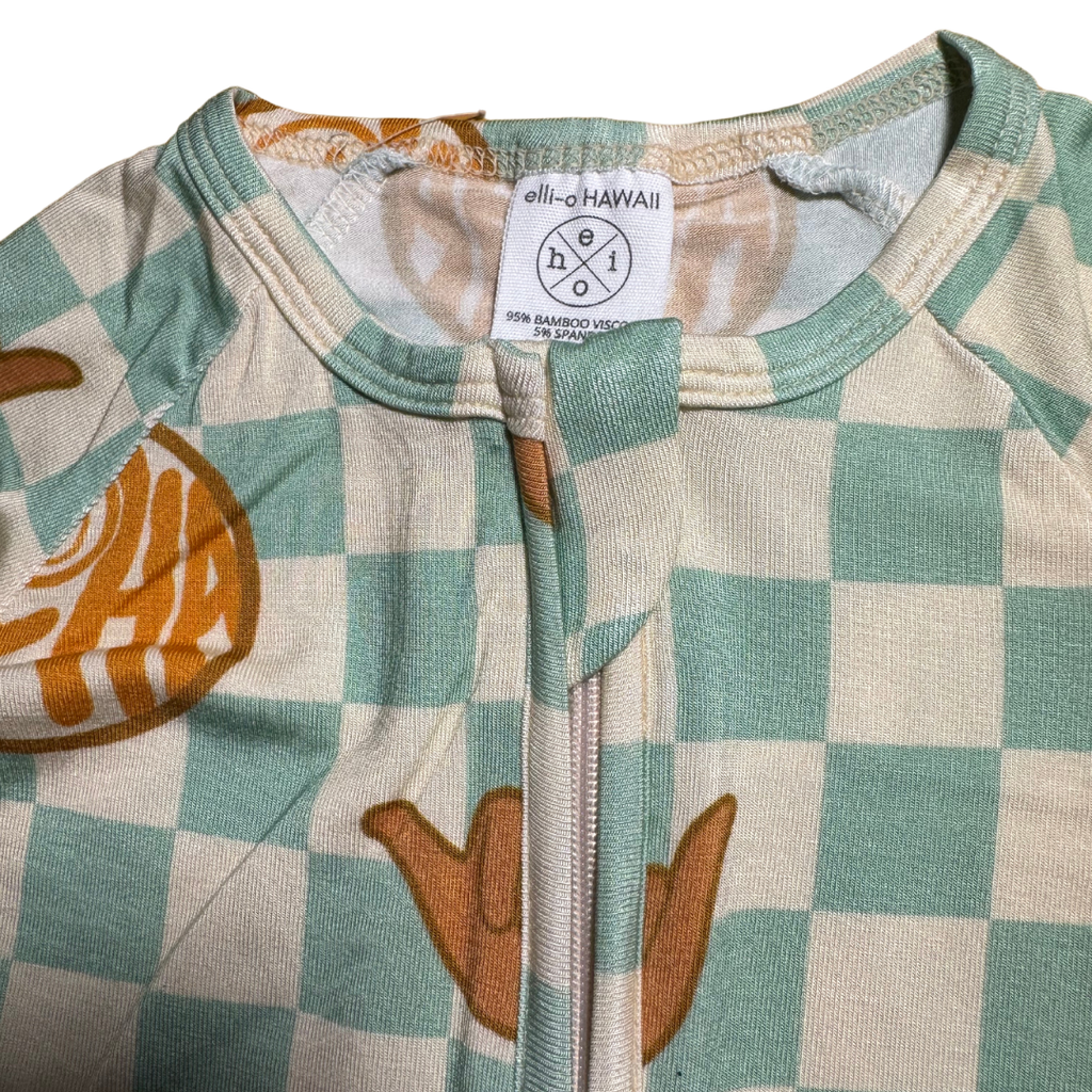 Checkered Mint Zip Sleeper