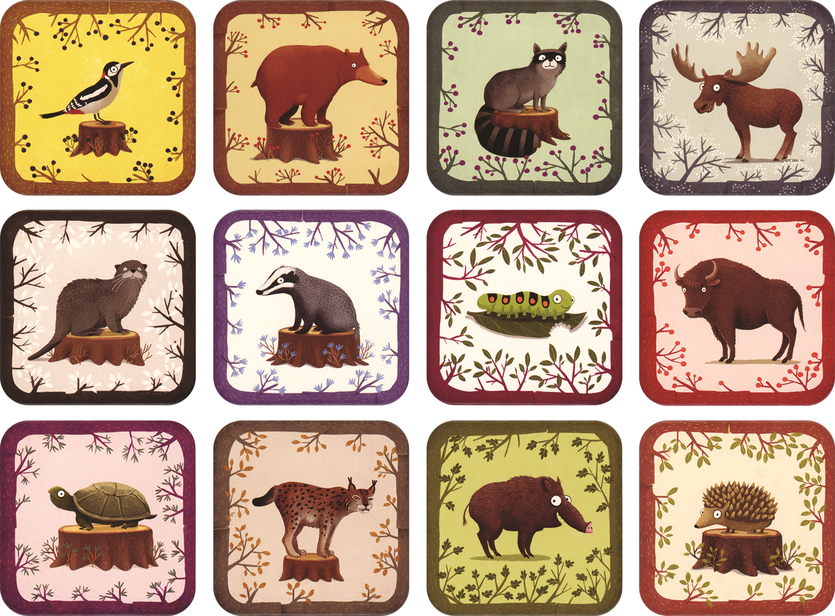 A Year in the Forest Memory Game