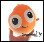Chubby Plush Clownfish Stuffed Animal Toy - Soft Squishy Rol