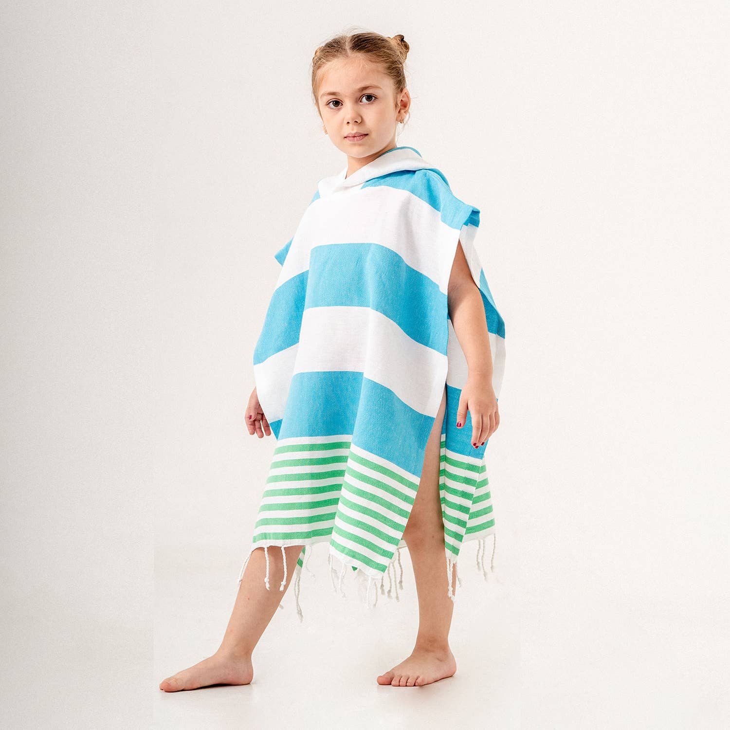 Kids Hooded Poncho Beach Towel