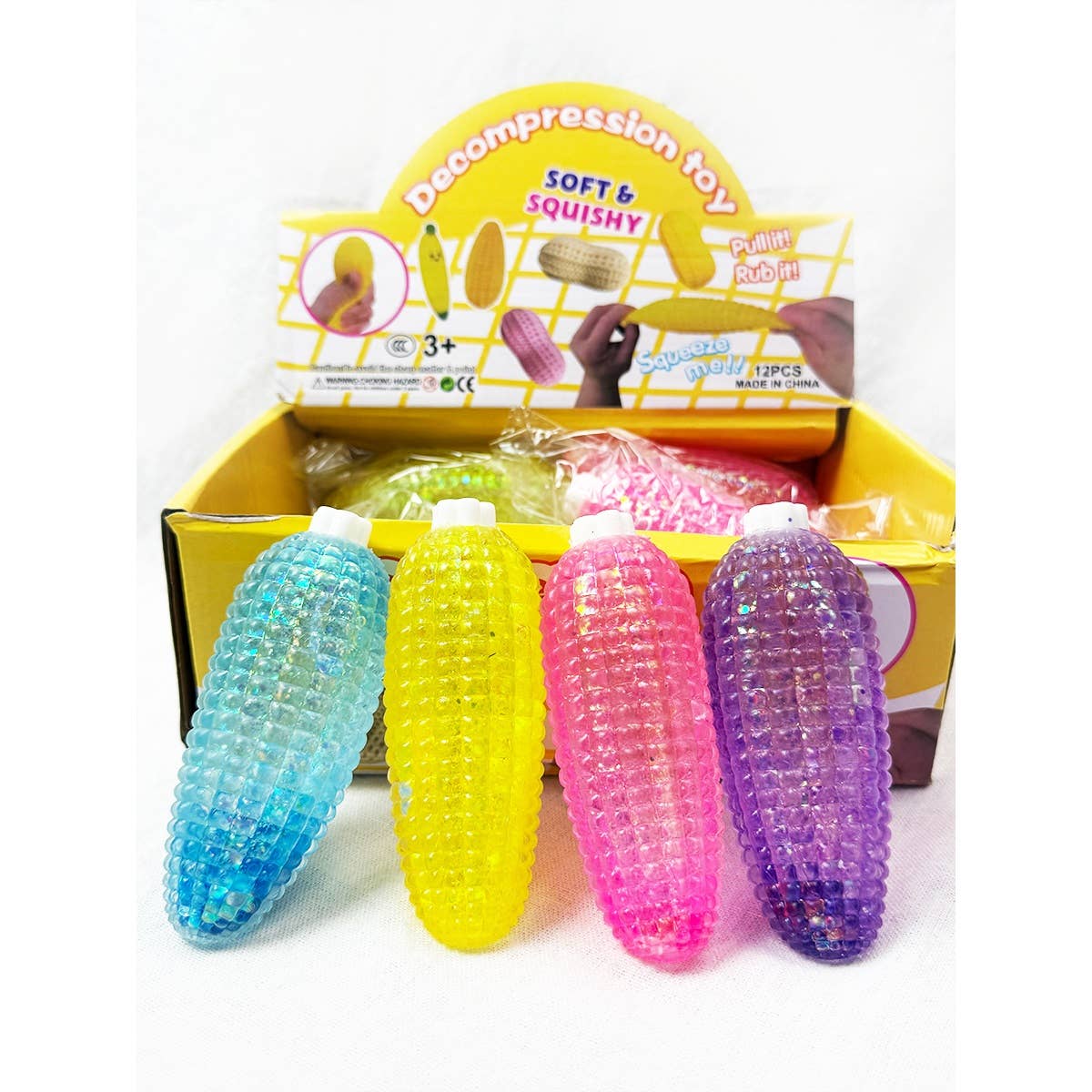 Corn Shaped Stress Relief Squeeze Toy