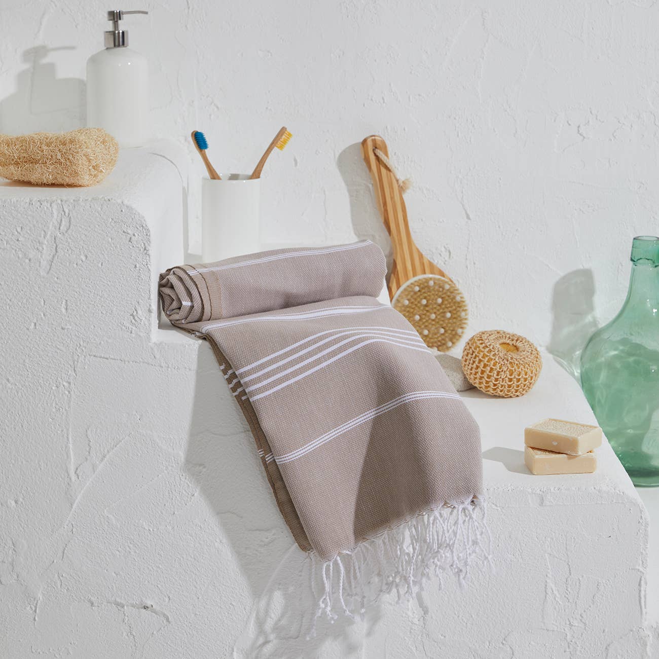 Turkish Beach Towels - Beige