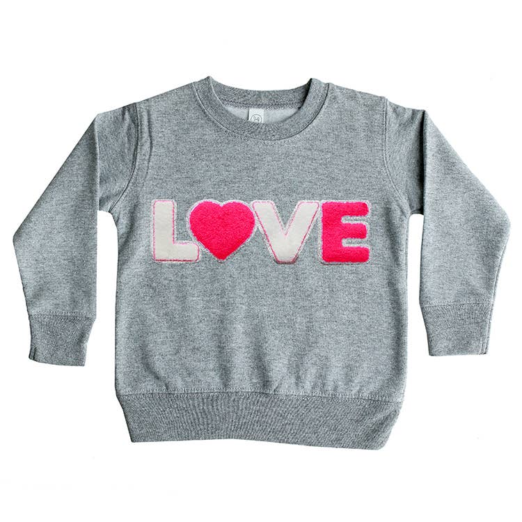 Chenille Neon Love Sweatshirt