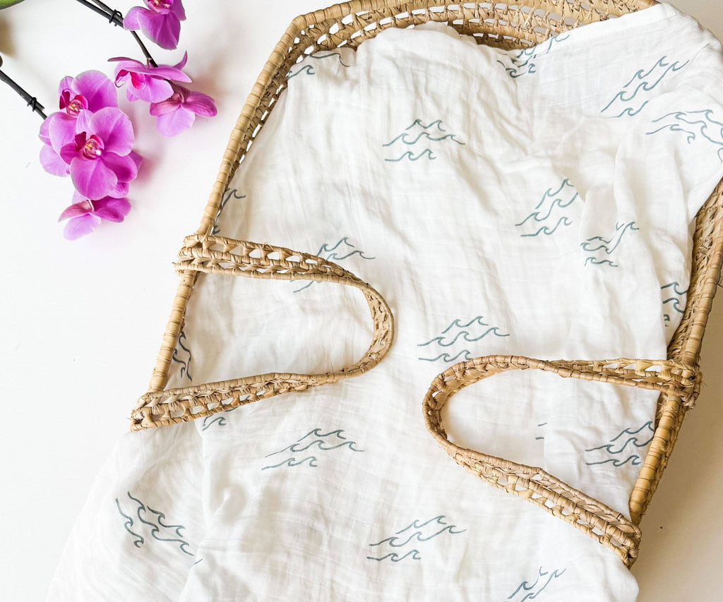 Surfer Wave Organic Bamboo Swaddle
