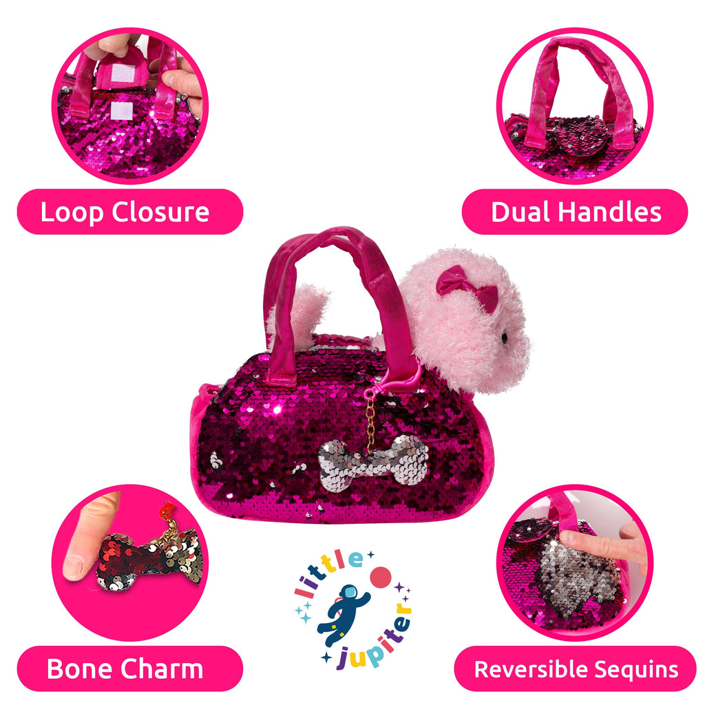 Pet Plush Set with Bag - Labradoodle Dog
