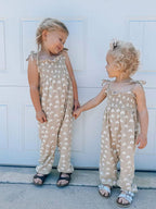 Rainbow / Organic Smocked Jumpsuit