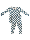 Blueberry Muffin Checkered 2 Piece Organic Set