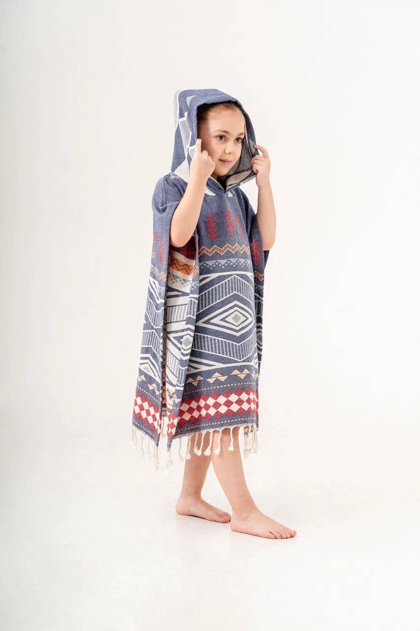 Kids Hooded Poncho - Beach Towel