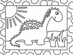 Stained Glass Coloring: Dinosaurs
