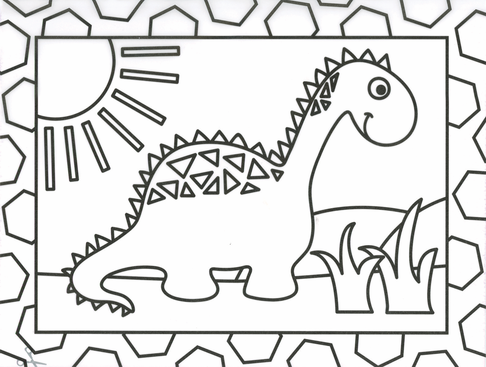 Stained Glass Coloring: Dinosaurs