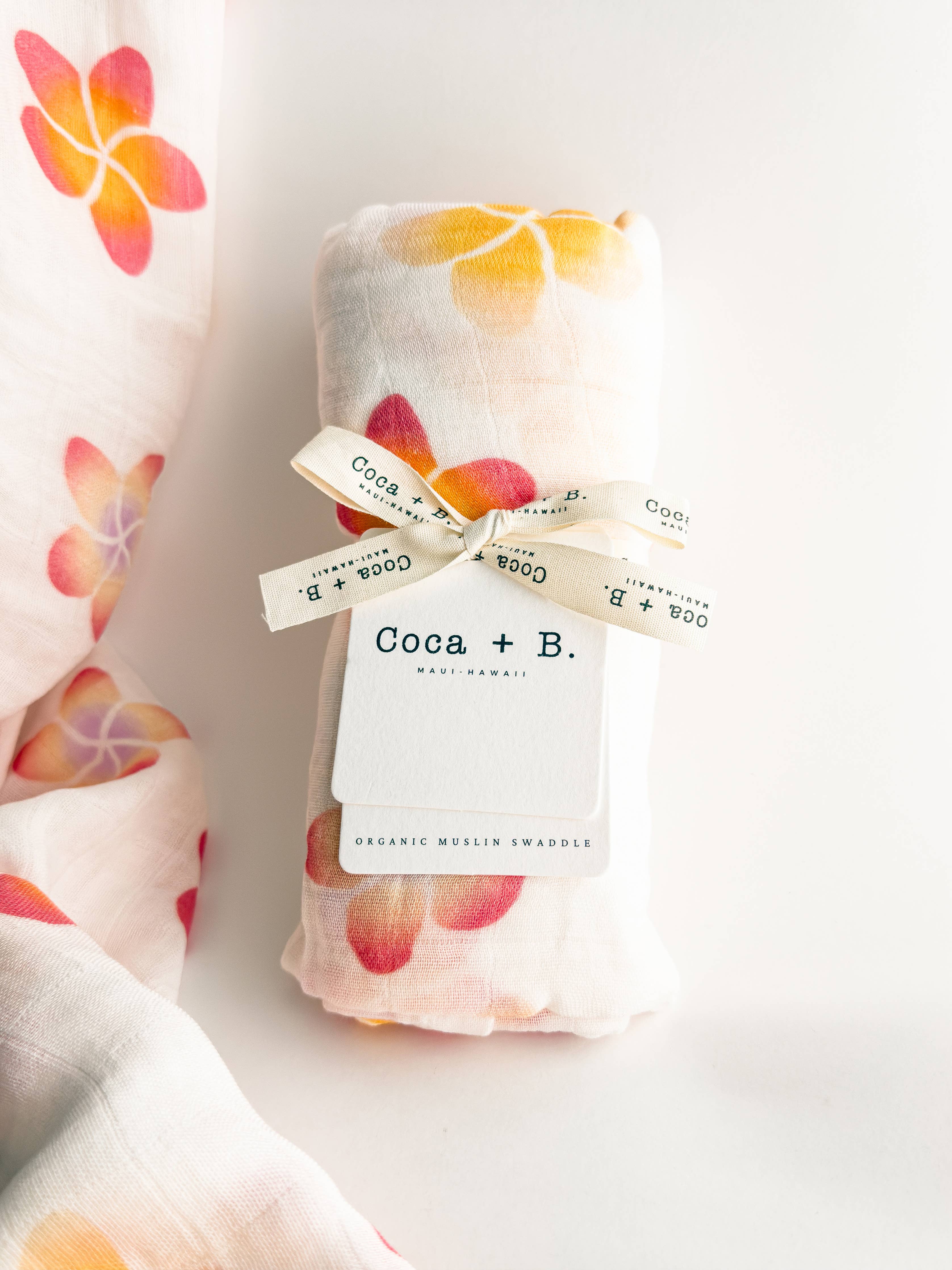 Tropical Floral Organic Bamboo Swaddle