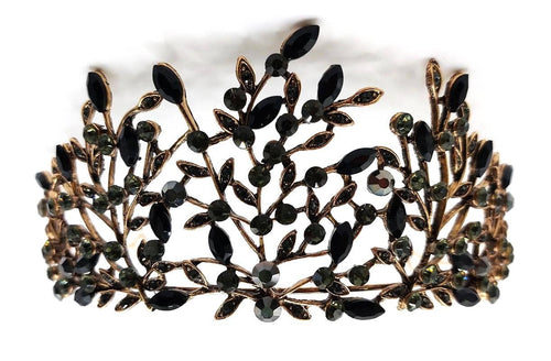 Black Flower Tiara - style 12