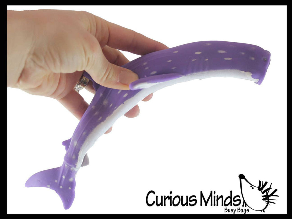 1Purple Spotted Sand Filled Squishy Shark - Moldable Sensor