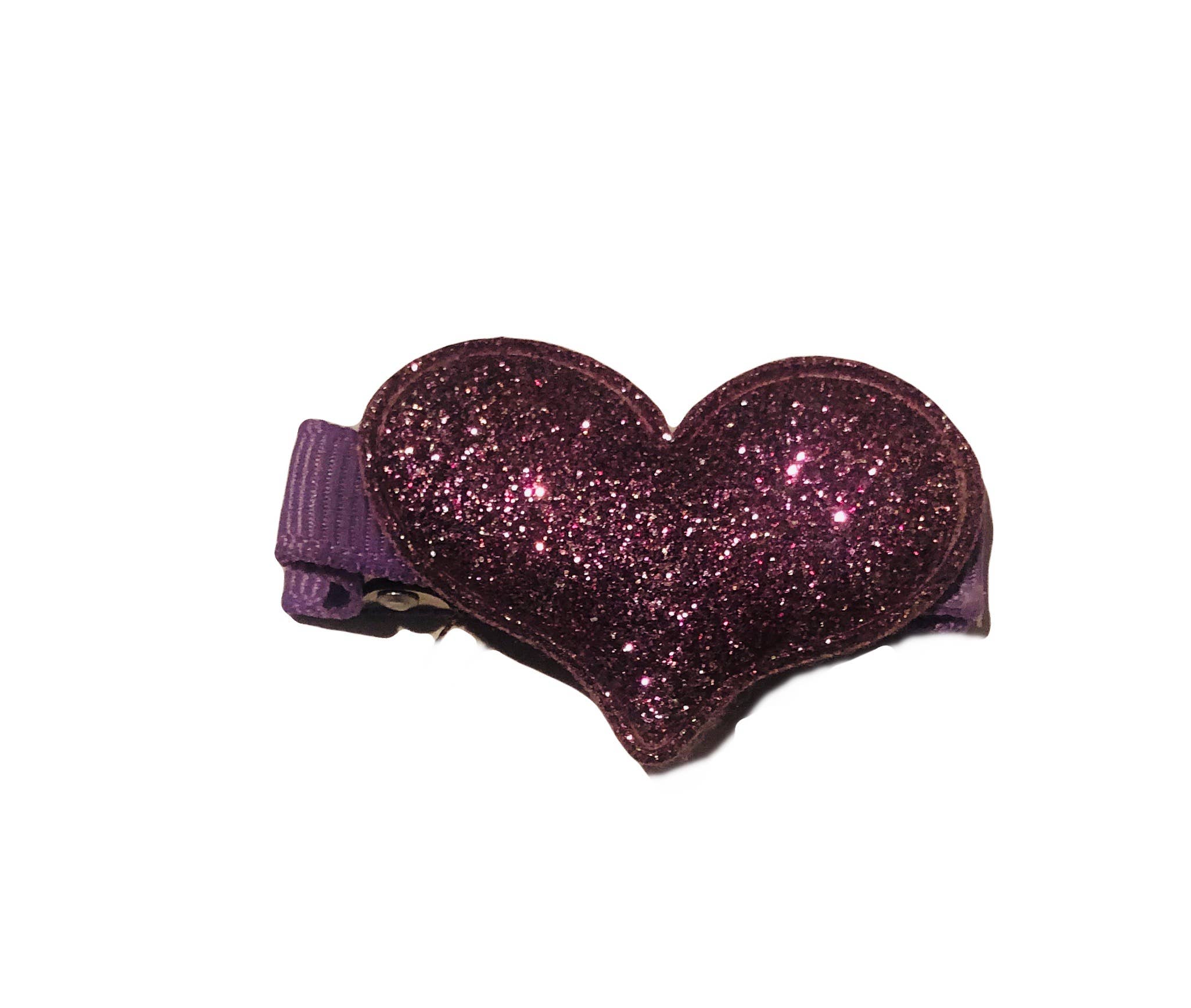 Sparkle Heart Hair Clips