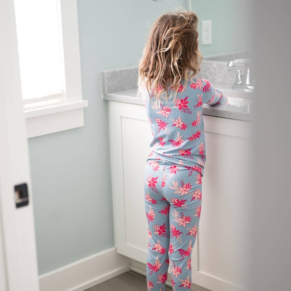 Coco Moon - Tiare Breeze Kids Long Bamboo Pajamas