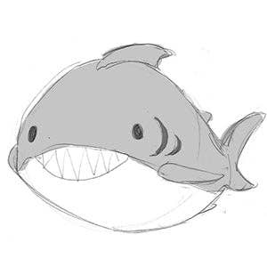 Mini Great White Shark Plush