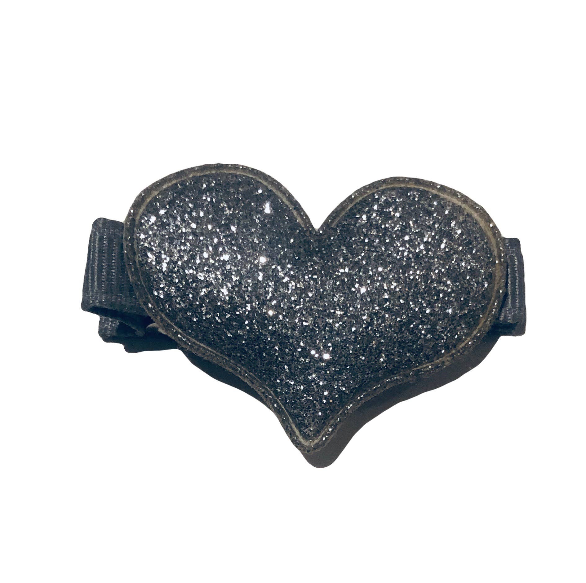 Sparkle Heart Hair Clips