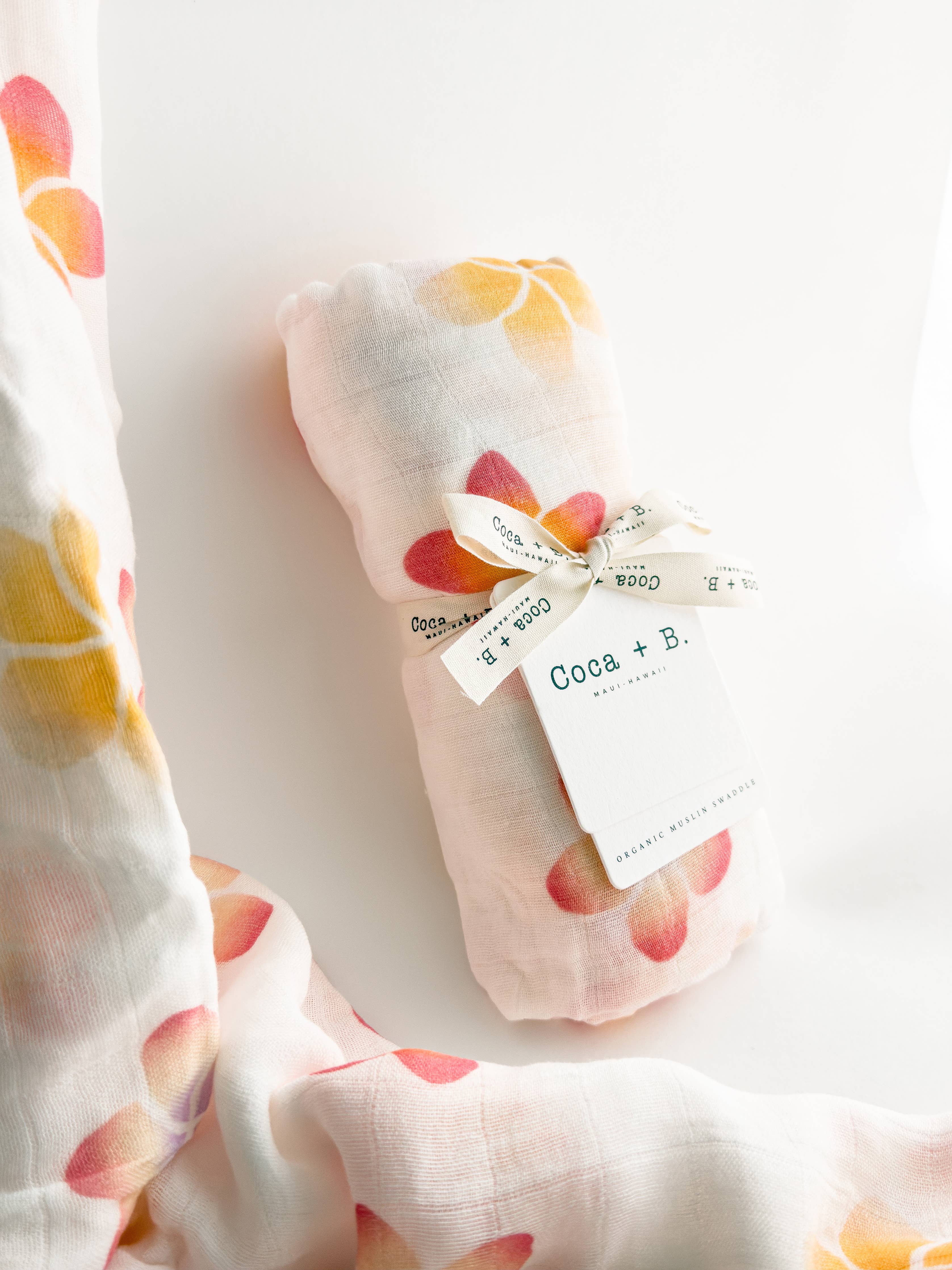 Tropical Floral Organic Bamboo Swaddle