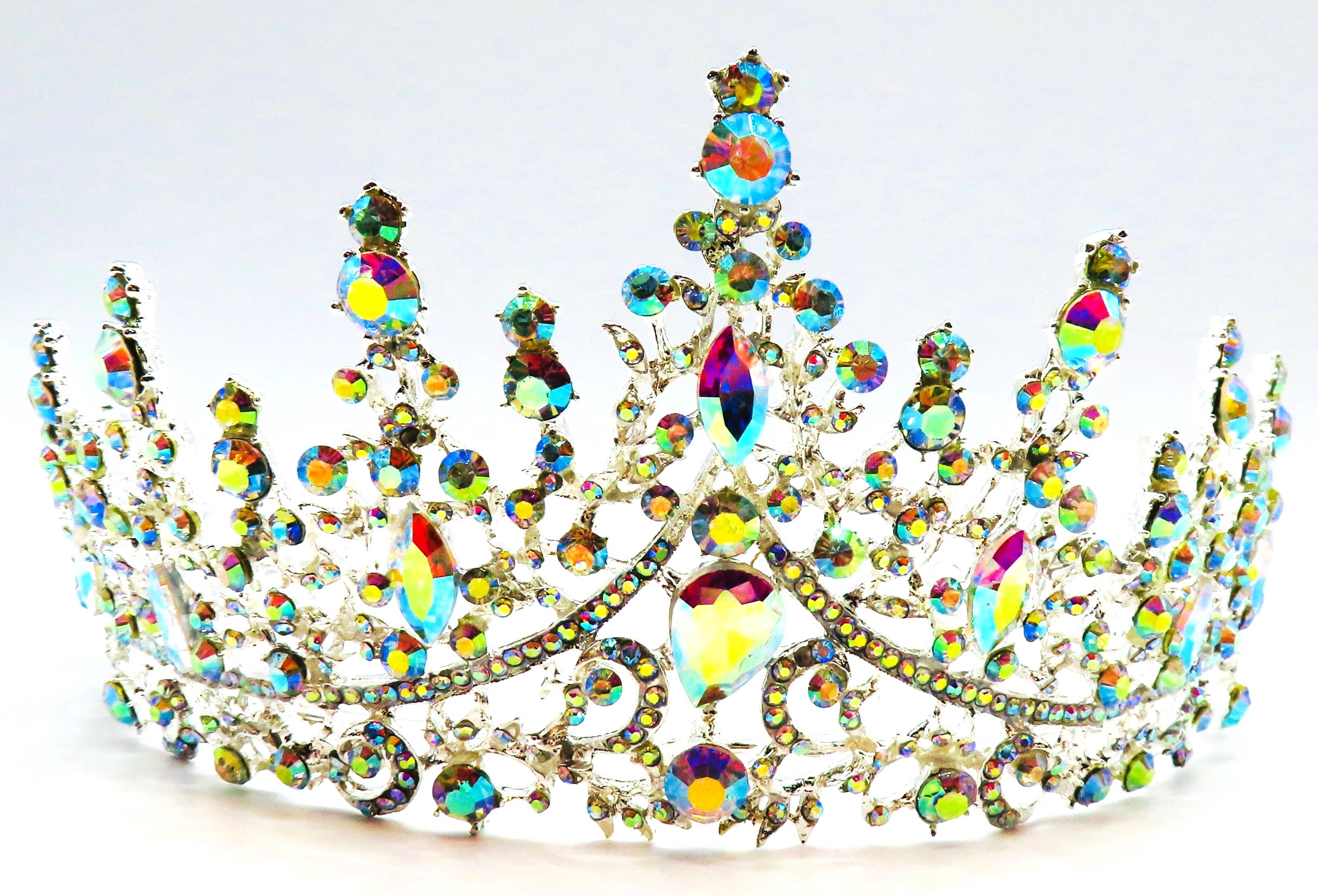 Silver opalescent Tiara - style 53
