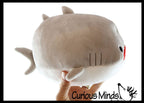 Chubby Plush Shark with Jaws Stuffed Animal Toy - Soft Squi