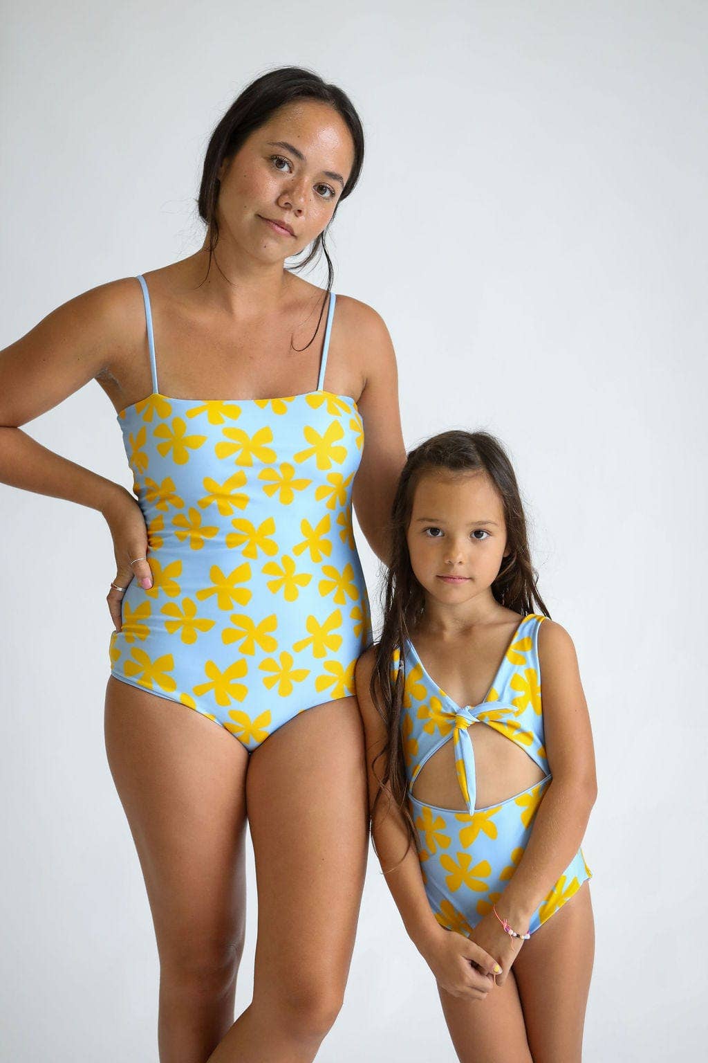 Of One Sea - Kid’s Boardie Watershorts in Light Blue and Yellow Colorblock