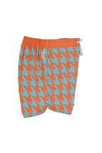 Scallop Retro Flare Boardshort / Houndstooth / Coral