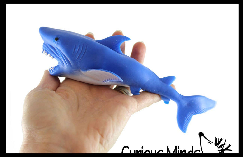 Sand Filled Squishy Shark - Moldable Sensory, Stress, Sque
