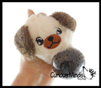 Plush Dog Animal Water Bead Filled Squeeze Stress Balls -