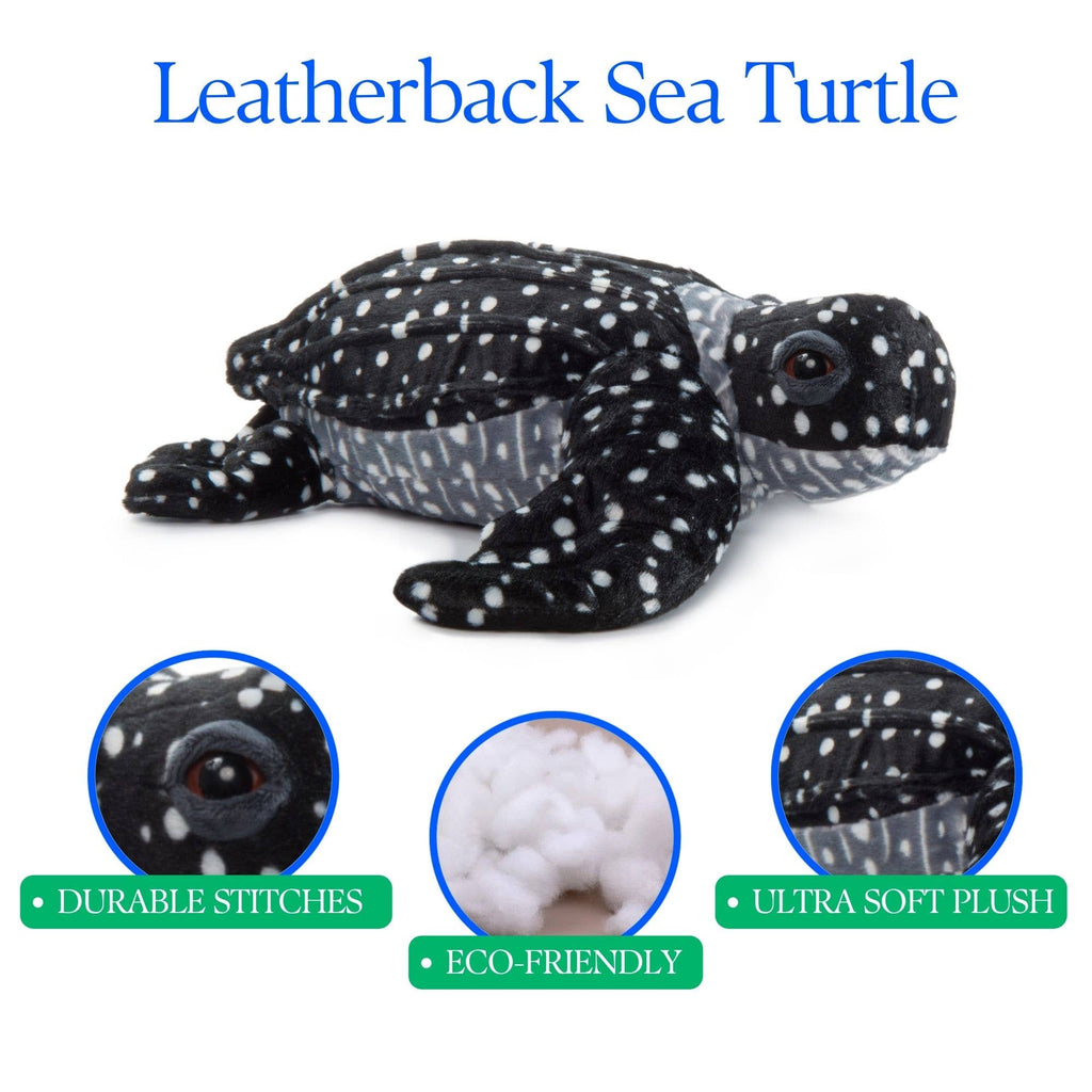 14" Leatherback Black Sea Turtle Plush