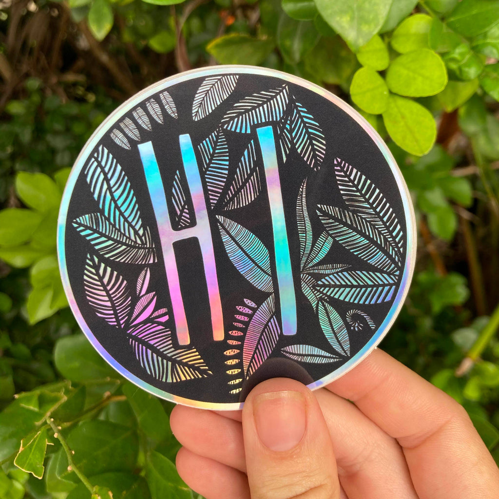 Holographic HI Sticker