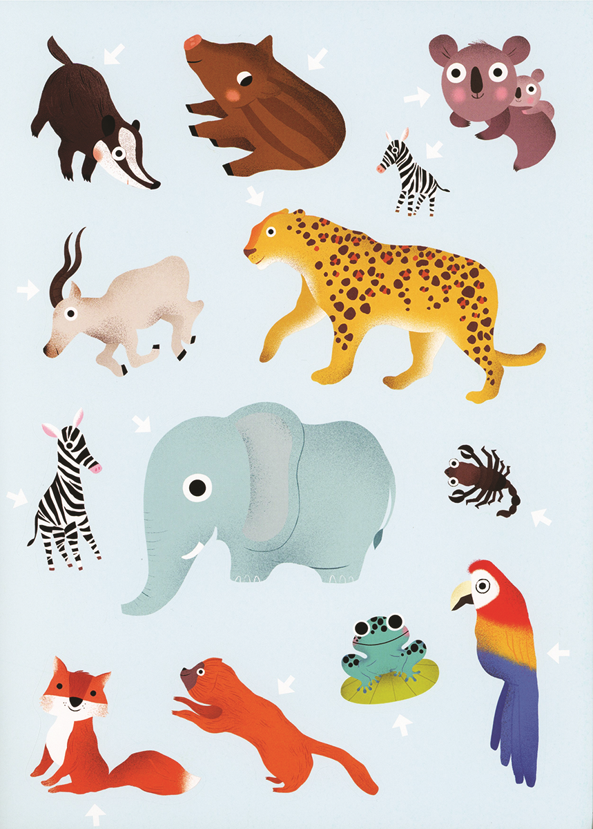 Big Stickers, Wild Animals