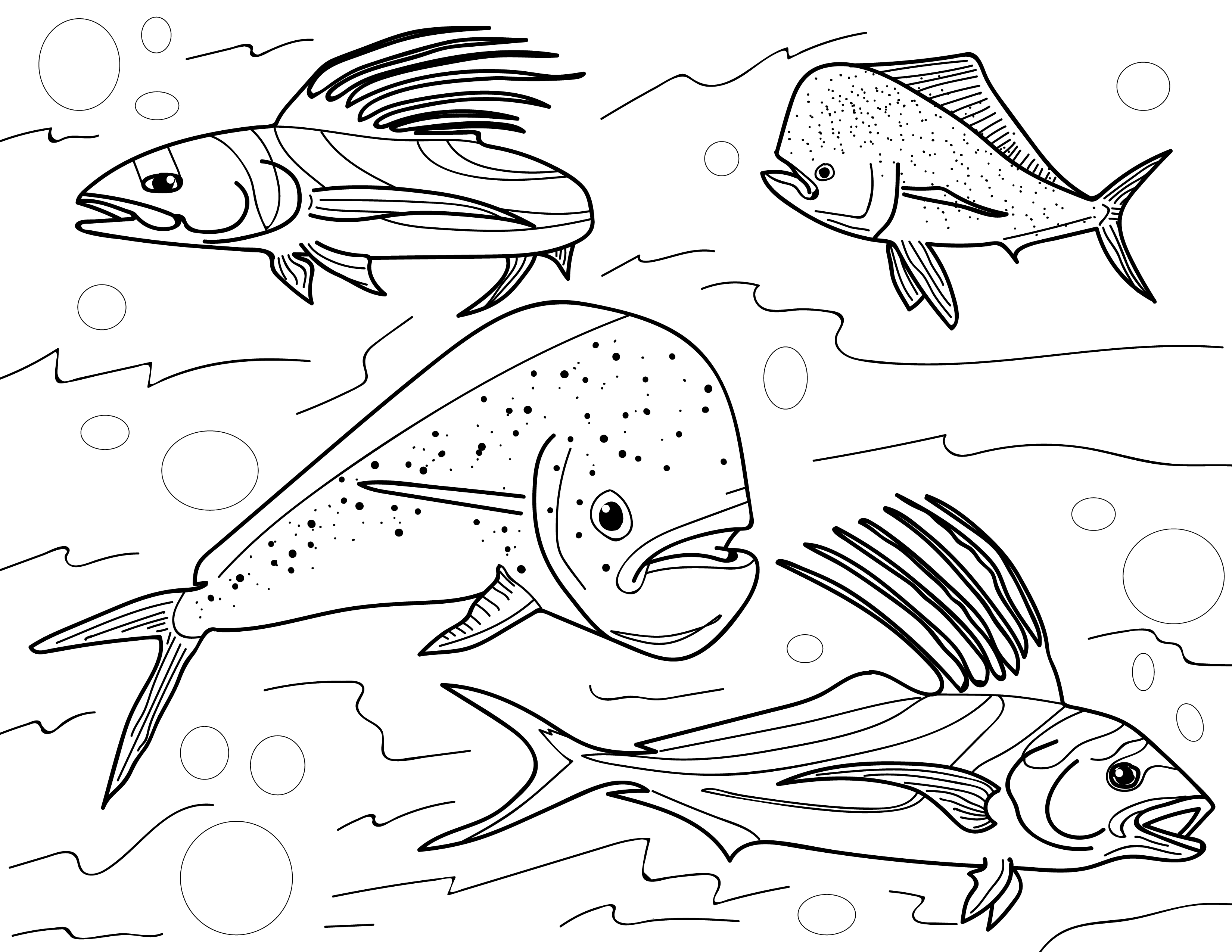 Fish of the Pacific Educational Coloring Book -