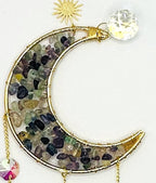 Suncatchers - Crescent Moon with Stones
