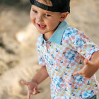 Sunset Checker Bamboo Polo Shirt