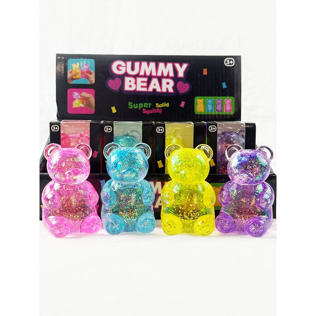 Glittered Gummy Bear Squishy Toy