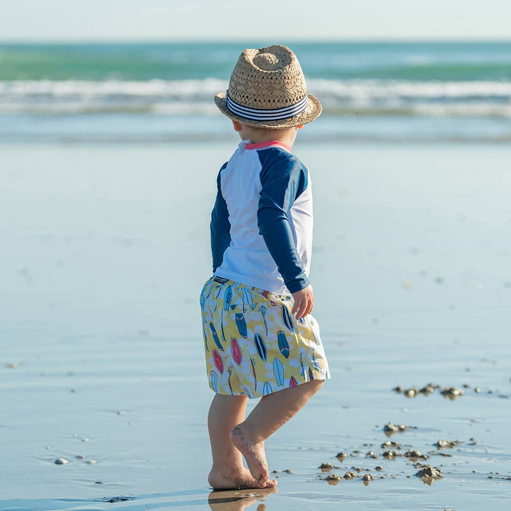 Beach Stripe Fedora Sun Hat for Kids