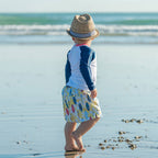 Beach Stripe Fedora Sun Hat for Kids