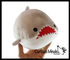 Chubby Plush Shark with Jaws Stuffed Animal Toy - Soft Squi