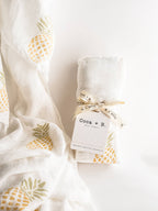 Tropical Pineapple Organic Bamboo Swaddle
