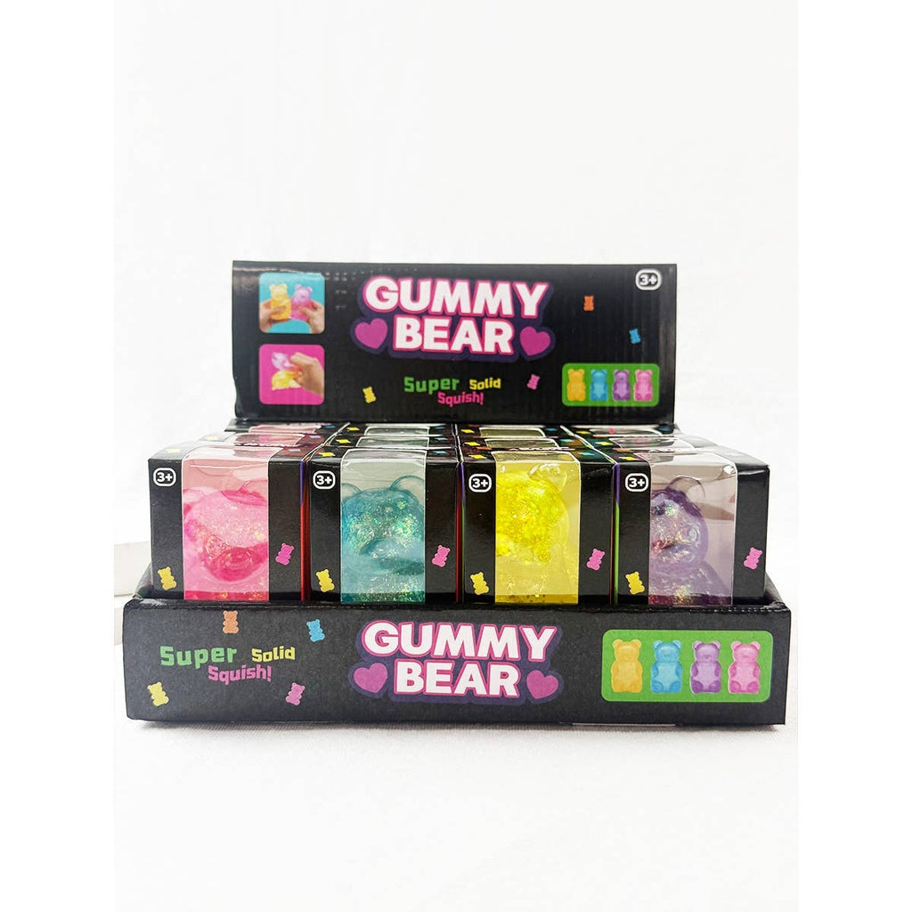 Glittered Gummy Bear Squishy Toy