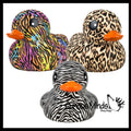 Jumbo Animal Print Rubber Ducks - Rubber Duckies - Cute No