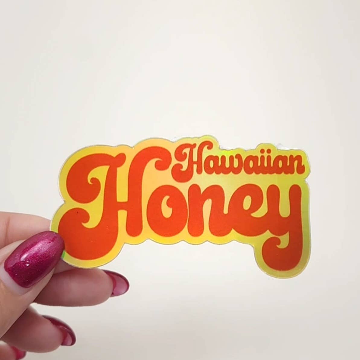 Hawaiian Honey Holographic Sticker